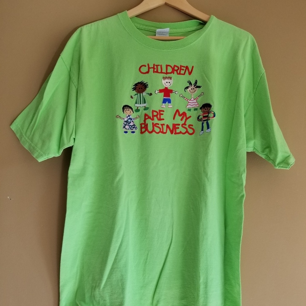 GILDAN, Green, Tee, teacher shirt